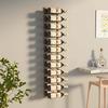 VidaXL Wall-Mounted Wine Rack for 24 Bottles Gold Iron