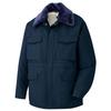 Midori Anzen Castro Cotton with Size Navy Blue Men's Coat, Water-Repellent Boa, M7507,