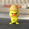 Коллекционная фигурка для энтузиастов рабочего стола, 4 шт., 3D-печатные фигурки сердитой утки, мини-ворчун в соломенной шляпе, маленькая статуэтка из смолы для книжной полки