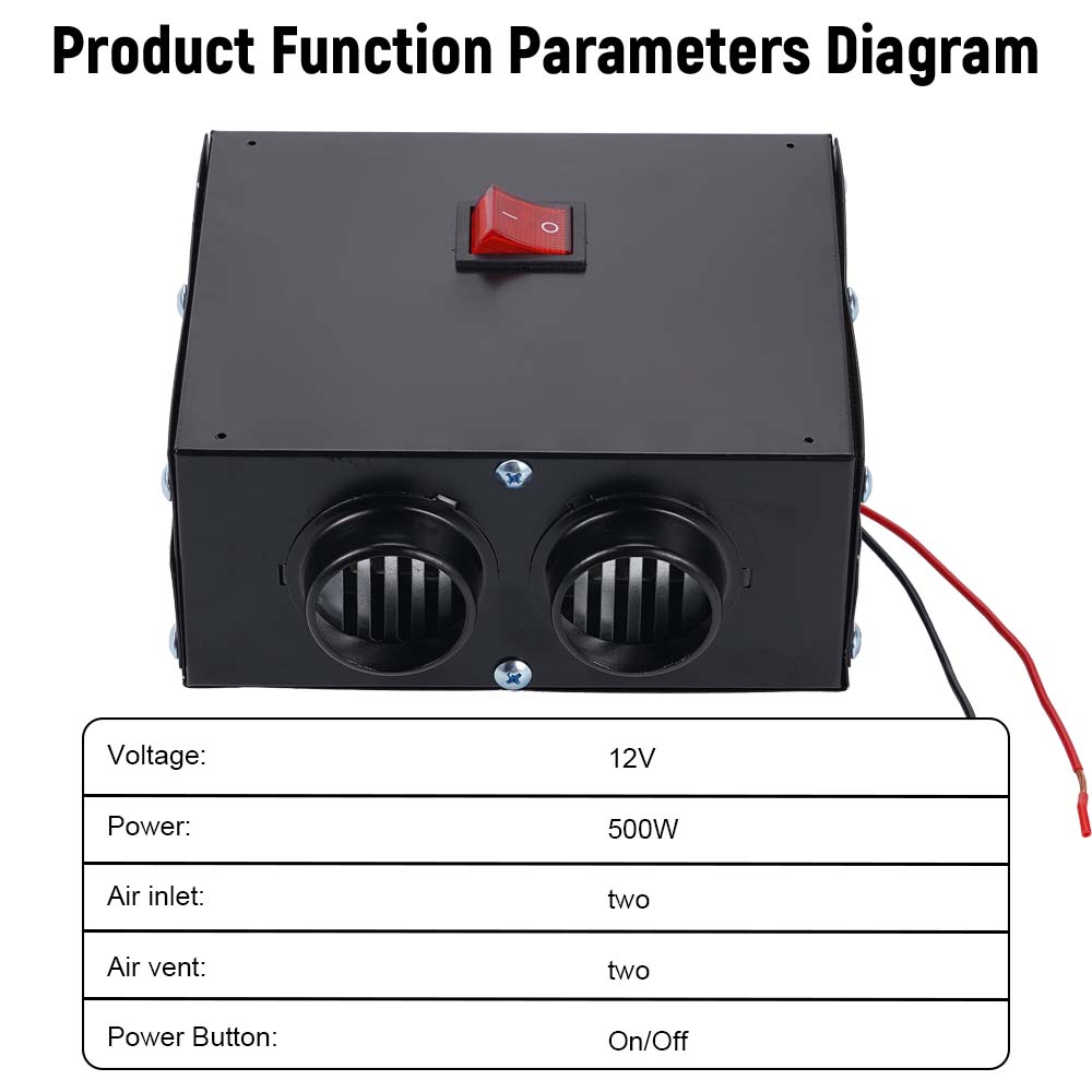Автомобильный обогреватель 12 В 500 Вт, обогрев автомобиля, вспомогательный портативный автомобильный обогреватель, компактный размораживатель, осушитель, обогреватель воздуха для автомобиля, фургона