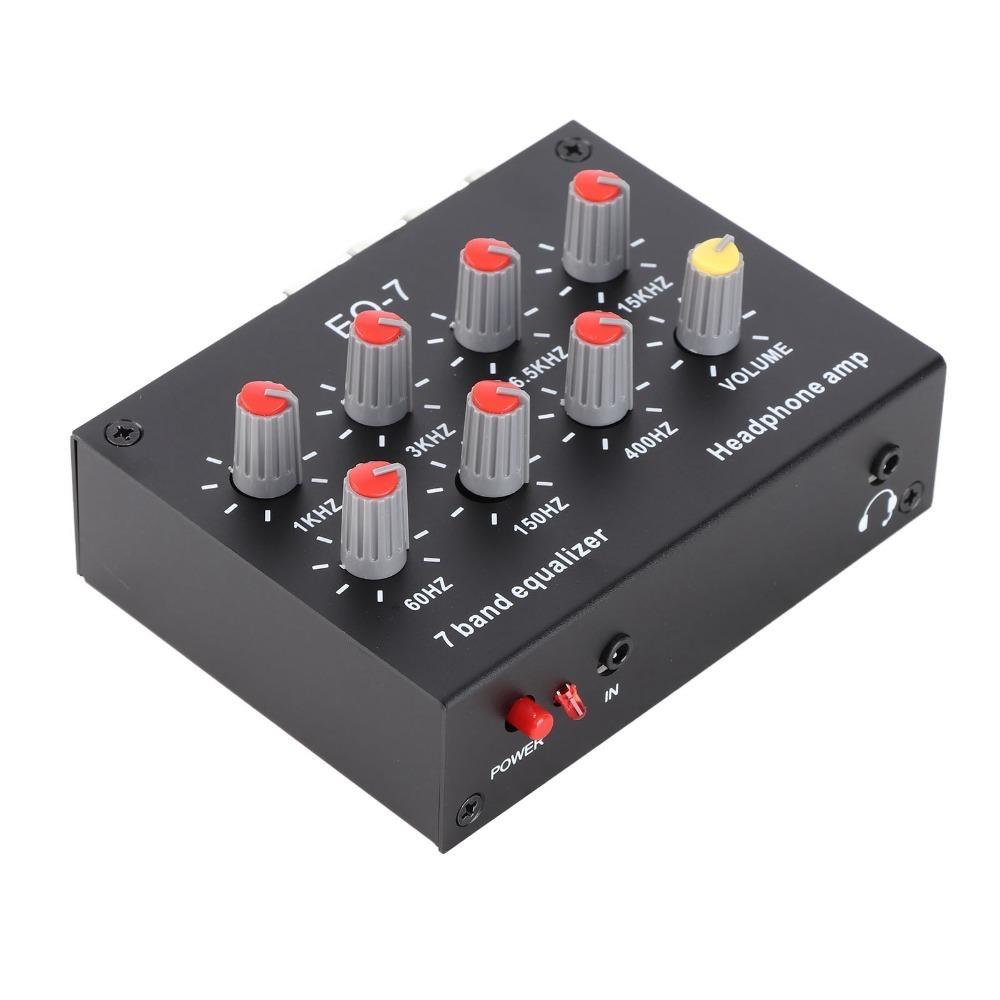 3.5mm EQ-7 Audio Signal Headset Amplifier Digital Equalizer Sound Enhancement