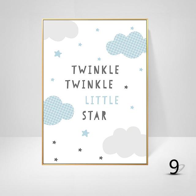 Ins свежий стиль современный мультяшный слон кролик овца комната декоративная HD подвесная картина Cuadros Decoracion салон холст искусство