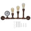 Iron Wall Lamp 3 Head Water Pipe Light Steampunk Retro Wall Lamp with E27 Socket for Restaurant