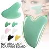 Natural Jade Scraping Board Face & Body Gua Sha Massage Brush Heart Shaped Massager Scrapers Tools For Face Neck Back Body