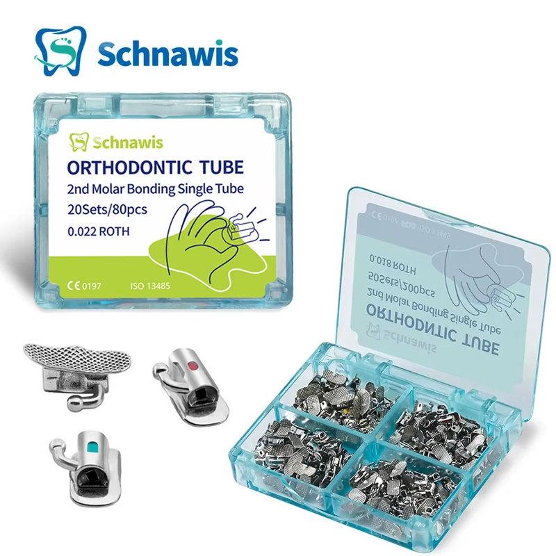 20Sets/80Pcs Dental Orthodontic Buccal Tubes Bondable 1st 2nd Molar Non-Convertible 0.018/0.022MBT Roth Edgewise ortodoncia Tube