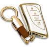 For Lexus Key Fob Cover Keychain KeyCase Compatible With 2018-2024 ES350 RX350H LC500H LS500H UX200 UX250H ES250 ES300H GX460 NX350 NX450