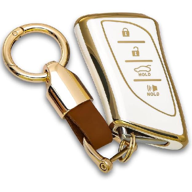 For Lexus Key Fob Cover Keychain KeyCase Compatible With 2018-2024 ES350 RX350H LC500H LS500H UX200 UX250H ES250 ES300H GX460 NX350 NX450