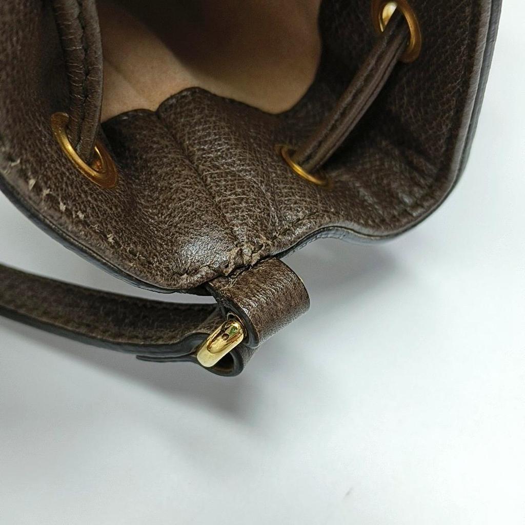 [Pre-Owned] Gucci Ophidia Mini Bucket Bag 'Beige/Ebony' - Very Good #16M6QJO
