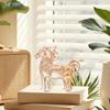 Elegant Crystal Horse Figurine Animal Statue Decorative Sculpture Tabletop Decor for Modern Home Bedroom