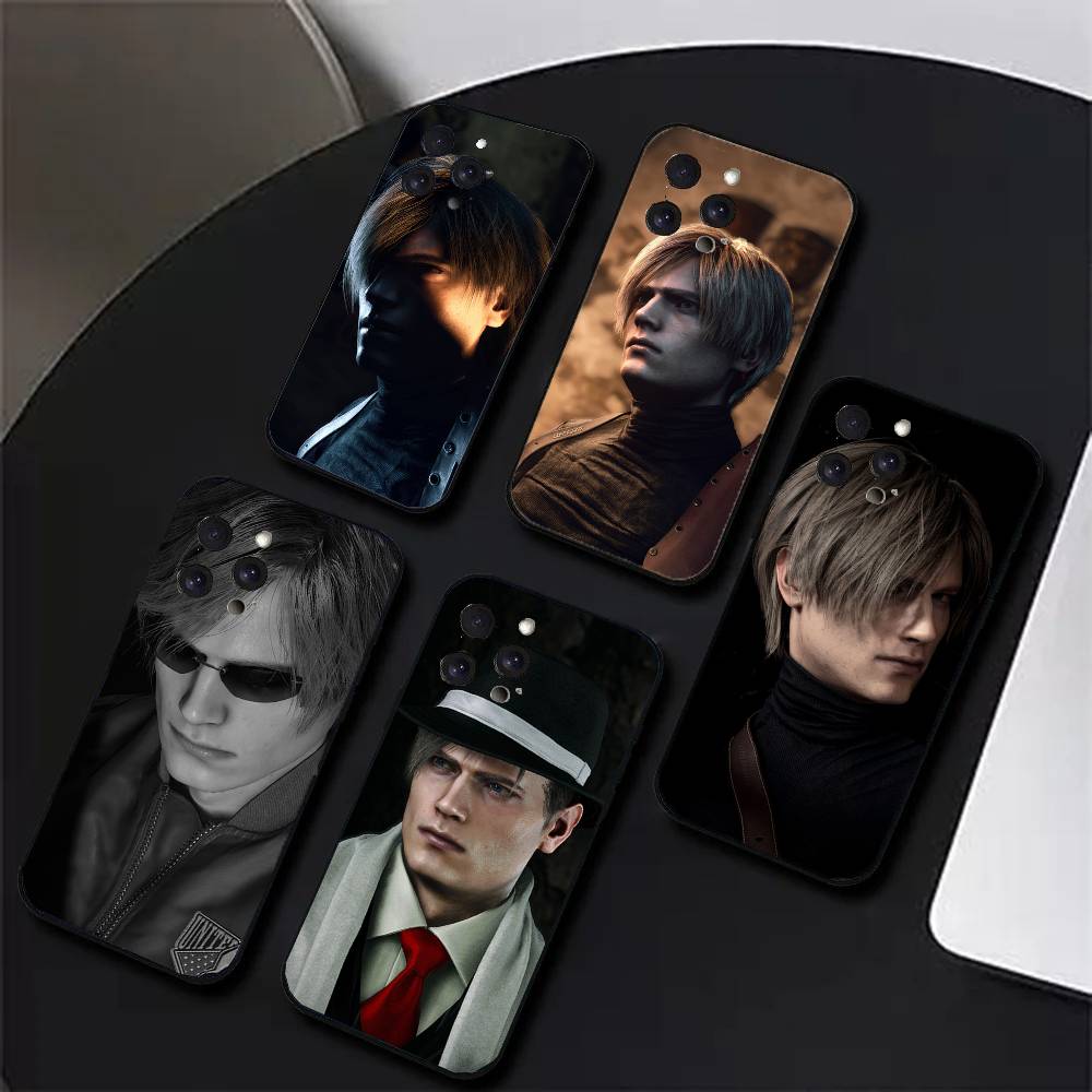 Чехол для телефона Leon R Resident Kennedy E-Evil 4 для IPhone 17 Air 16 15 14 13 Pro Max 11 12 Черный силиконовый чехол