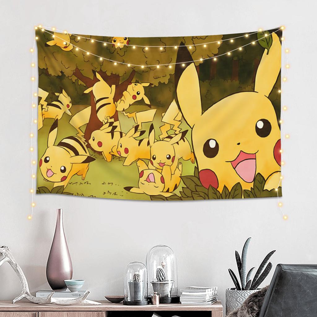 Cutecore Pokemon Halloween Gengar Tapestry Bedroom Decoration Wall Hanging Blanket Tapestry Cool Stuff For Room