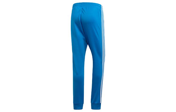 adidas Мужские вязаные спортивные штаны синие с умеренной манжетой ED6058