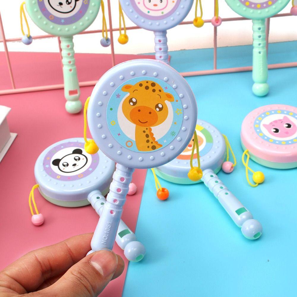 Toys Instrument Kid Rattle Drum Musical Rattle Music Toys Cartoon Rattle Musical Instruments Toys