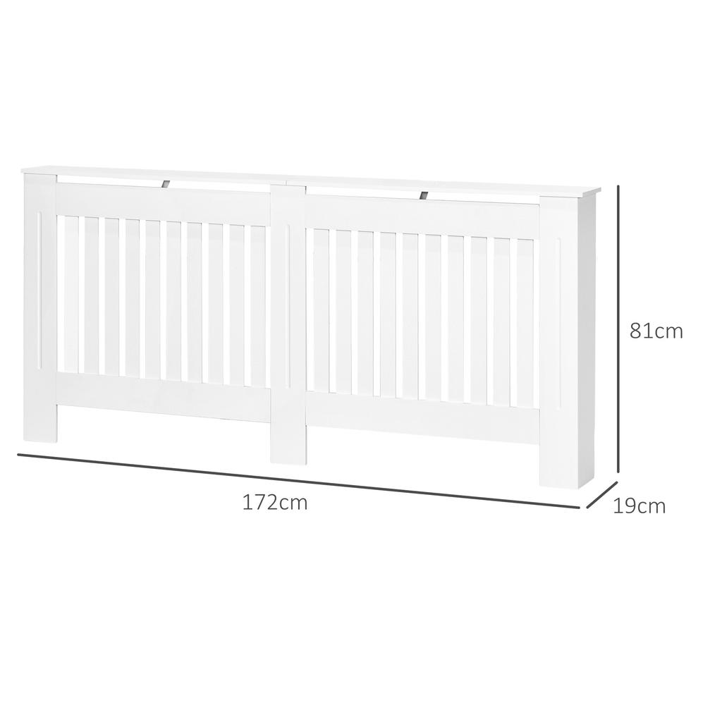 MDF Radiator Cover, 172 x 19 x 81 cm, Living Room, Bedroom, White