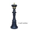 Black and White Chess Piece Resin Figurine for Creative Home Decor