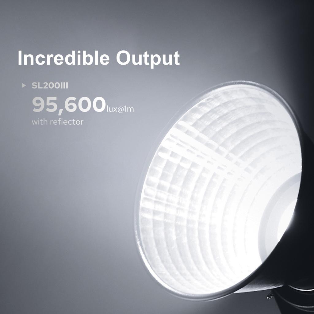 Godox SL200III Студийный светодиодный светильник для видеосъемки, 215 Вт, мощный фотосветильник, 5600K+/-200K, с регулируемой яркостью, 8 FX