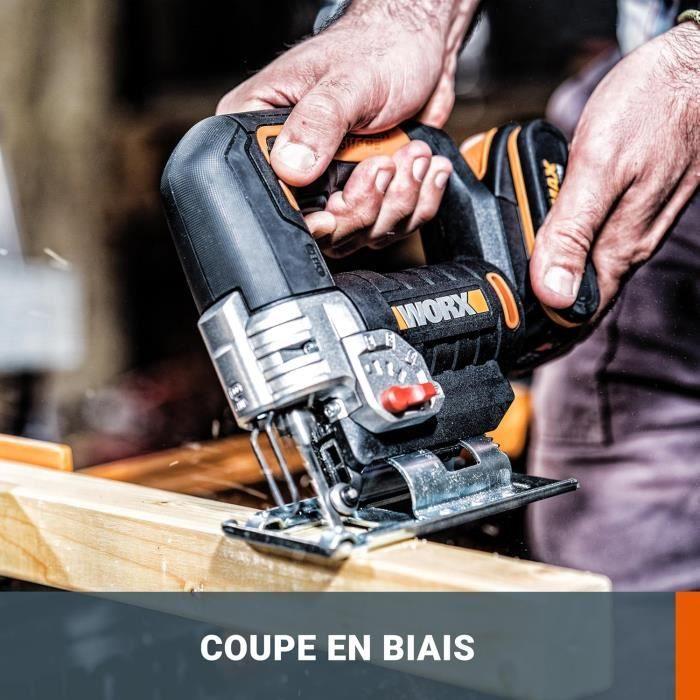 WORX - Scie Circulaire Sans Fil 20V - WX543 - Max 80 Mm Livrée Avec Batterie Et Chargeur