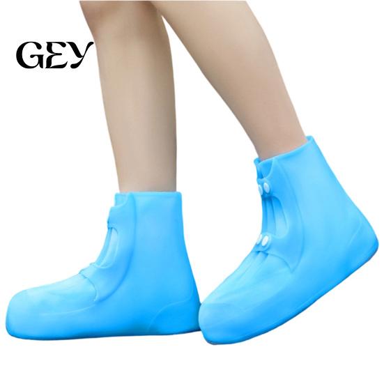 Silicone Shoe Cover 1 Pair Waterproof Cover, Non-slip Galoshes Overshoes for Outdoor Guards Men Women, Reusable Foldable Rain Boot Protective Footwear