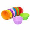 12 Reusable Silicone Baking Cups, Muffin Cups, Random Colors