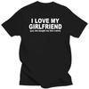 Printed New Fashion I LOVE MY GIRLFRIEND FUNNY PRINTED MENS BOYFRIEND Gift T Shirt Tshirts Cotton Short Sleeve T-shirts