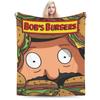 Уютное одеяло с принтом 'Cozy Bobs Funny B-Burgers' Товар для фанатов Декоративное для дома Пледы Ультрамягкий флис для путешествий
