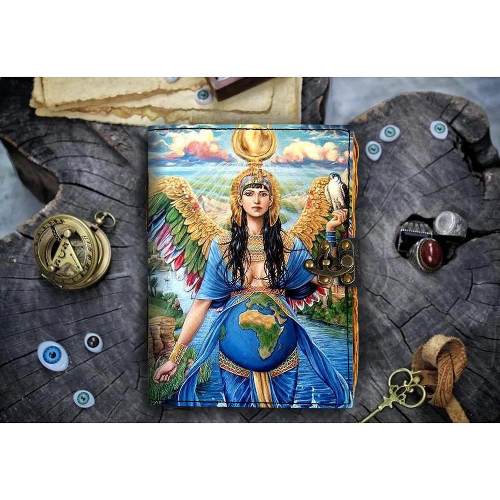Кожаный печатный дневник Empaths, винтажный дневник со старыми страницами для офиса и личного использования (7 х 5 дюймов)