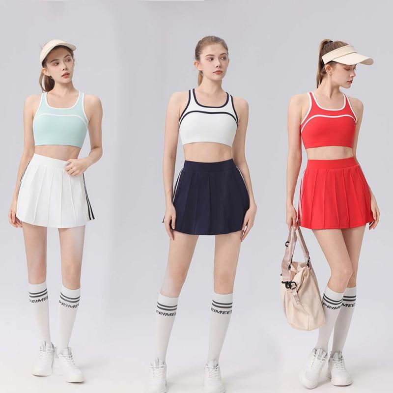High-Waisted Sport Skirt With Built-in Shorts Tennis Golf Badminton Women Lightweight Breathable Athletic Skort In Black White
