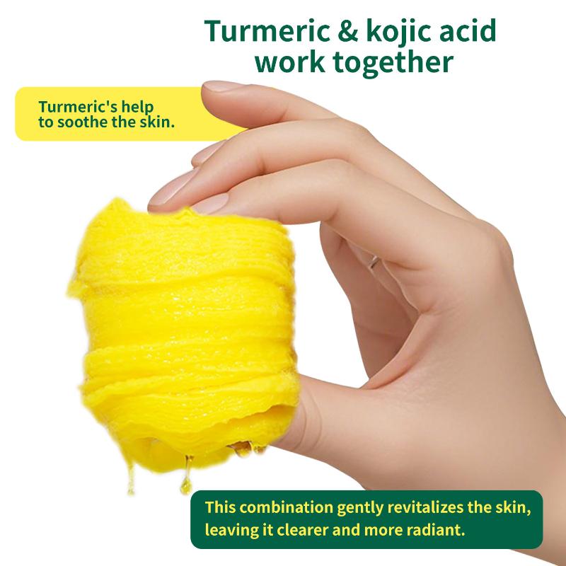 Natural Turmeric Kojic Acid Cleansing Pads Anti Dark Spot Brightening For Sensitive Skin 100 Pads