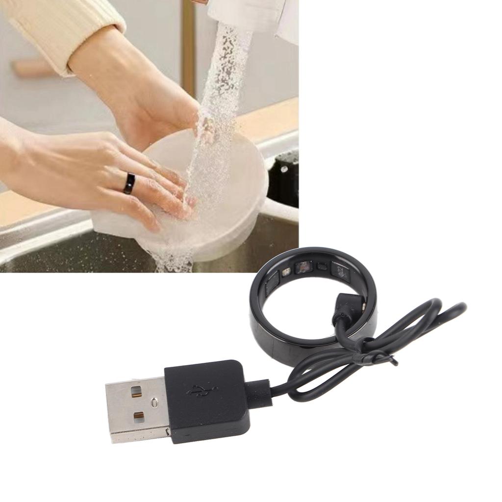 Mobile Phone BT Connection Smart Ring Health Tracker Rechargeable Waterproof Smart Ring for Men Women Black No. 22