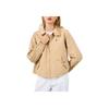 Polo Logo Print Loose Fit Stand Collar Zip Long Sleeve Windbreaker Women Windbreaker Khaki 211936442-003