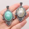 Natural Shell Pendant Lapis lazuli/Green Aventurine/Amethyst/Turquoise Pendant For Jewelry Making DIY Necklace Bracelet Accessory