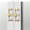Modern Colored Ceramic Furniture Handle Golden Wardrobe Cabinet Handles Closet Door Knob Dressing Table And Drawer Pull Hardware