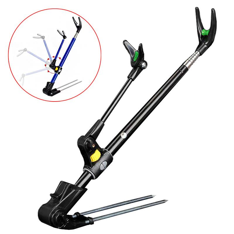 1.7M/2.1M/2.4M New Stainless Steel Thickened Telescopic Fishing Rod Bracket Fishing Rod Dual Purpose Bracket Fishing Rod Holder