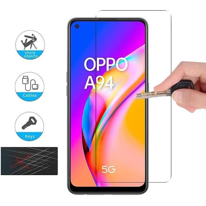 Film de protection - Toproduits® - OPPO A94 5G - Verre trempé - Résistant aux rayures - 2.5D