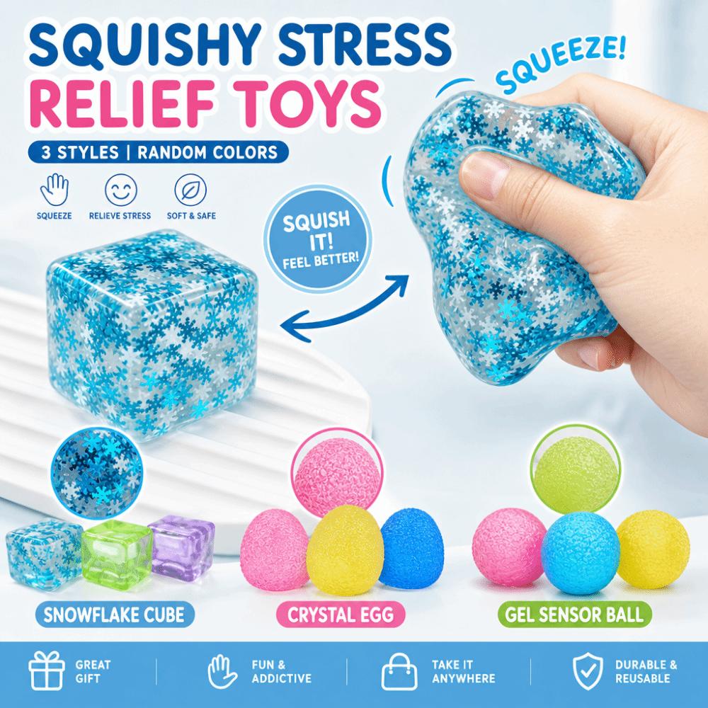 Ice Cube Shape Stress Relief Toys Anti-stress Sensory Squishy Toys Decompression Gift