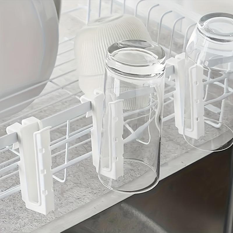 2PC Cup Hanging Rack Home Wall-mounted Upside-down Draining Cup Multifunctional Storage Rack Nail-free Drinking Fountain Living