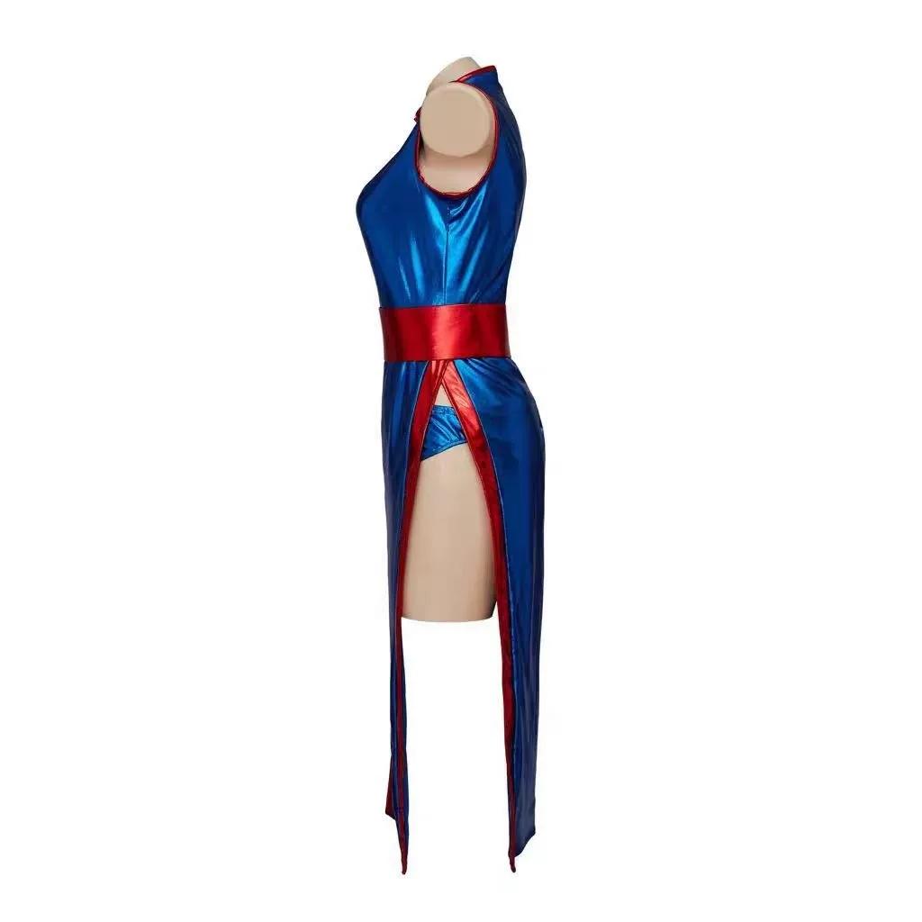 Dragon Ball Chi-Chi Battle Qipao Cosplay Costume, Women Halloween Anime Role Play Outfit
