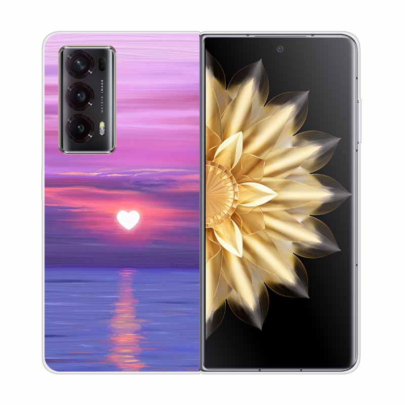 For Honor Magic V2 5G Case Cute Fashion Painted Hard Clear Shell for Honor Magic V2 5G Transparent Covers V 2 Funda Bag MAGICV2