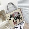 Source Embroidery Elephant Jacquard Embroidery Bag Women's Large Capacity Shoulder Bag