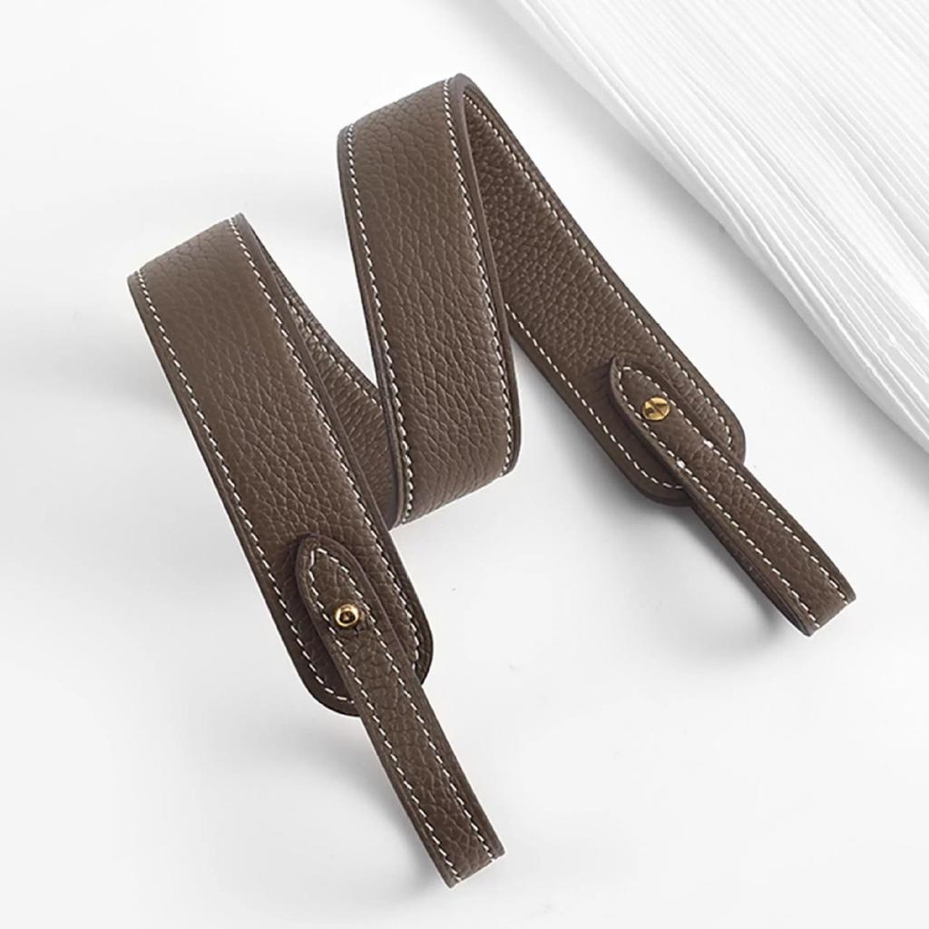 New Genuine Leather Underarm Replacement Strap, Retro Modification Accessory, Adjustable Shoulder Crossbody Leather Strap for Bucket Messenger Style