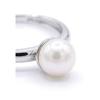 Bague - Pearls &amp; Colors - Prestige - Perle de Culture d'Eau Douce 6-7 mm Ronde - Perle Blanche - Argent 925 - Femme