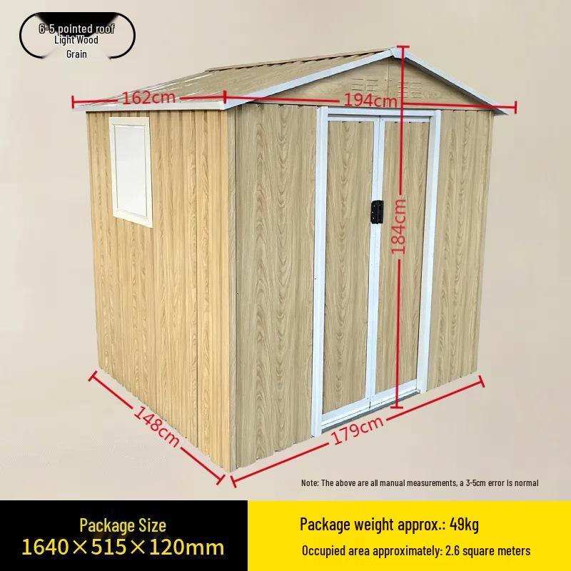 Movable Outdoor Sheet Metal Garden Shed and Storage Room