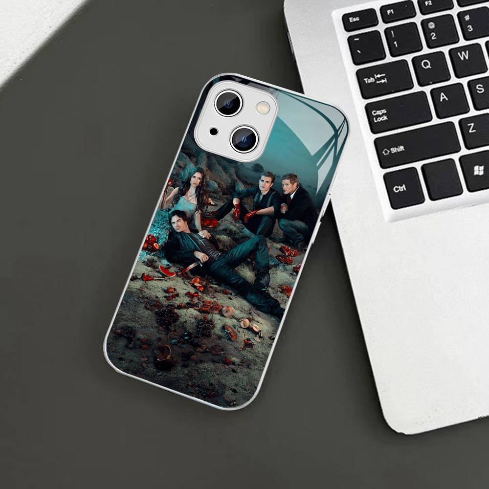 Дневники вампира ТВ Для IPhone 14 13 12 Mini 11 Pro XS Max X XR 14 Plus Закаленное стекло Чехол