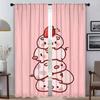 Pink Pig Home Interior Curtains for Living Room Shades Blackout Curtain Tulle for Bedroom Halloween Decoration Partition Kitchen