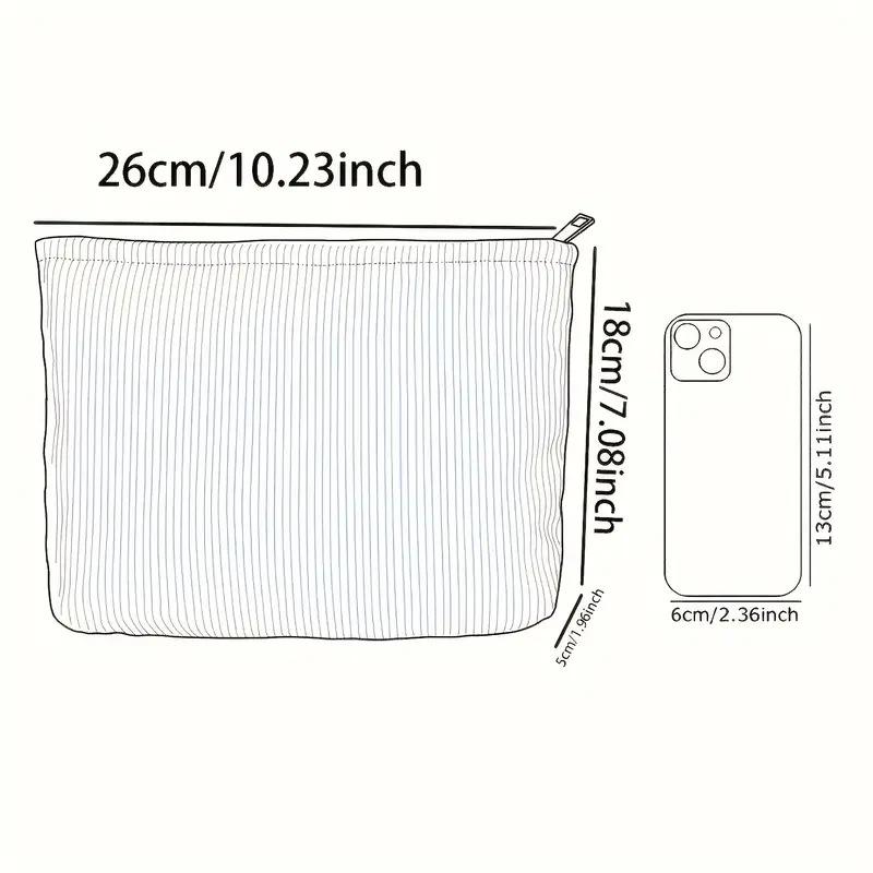 Portable Cosmetics Storage Bag Make Up Organizer Lemon Pattern Makeup Bag with Zipper Large Capacity Makeup Kit Organizer Bag