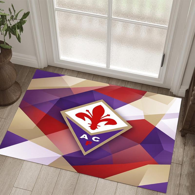 Fiorentina FC Design Crystal Velvet Carpet Cozy Non?Slip Printed Rug For Bedroom Living Room Entrance