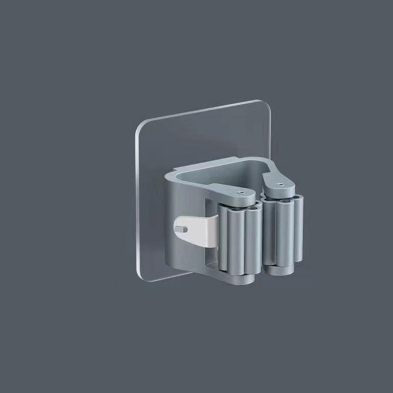 Стойка для хранения швабры, неперфорированный крючок, подвесная вешалка для ванной комнаты, не оставляющая следов, настенная водонепроницаемая стойка для швабры