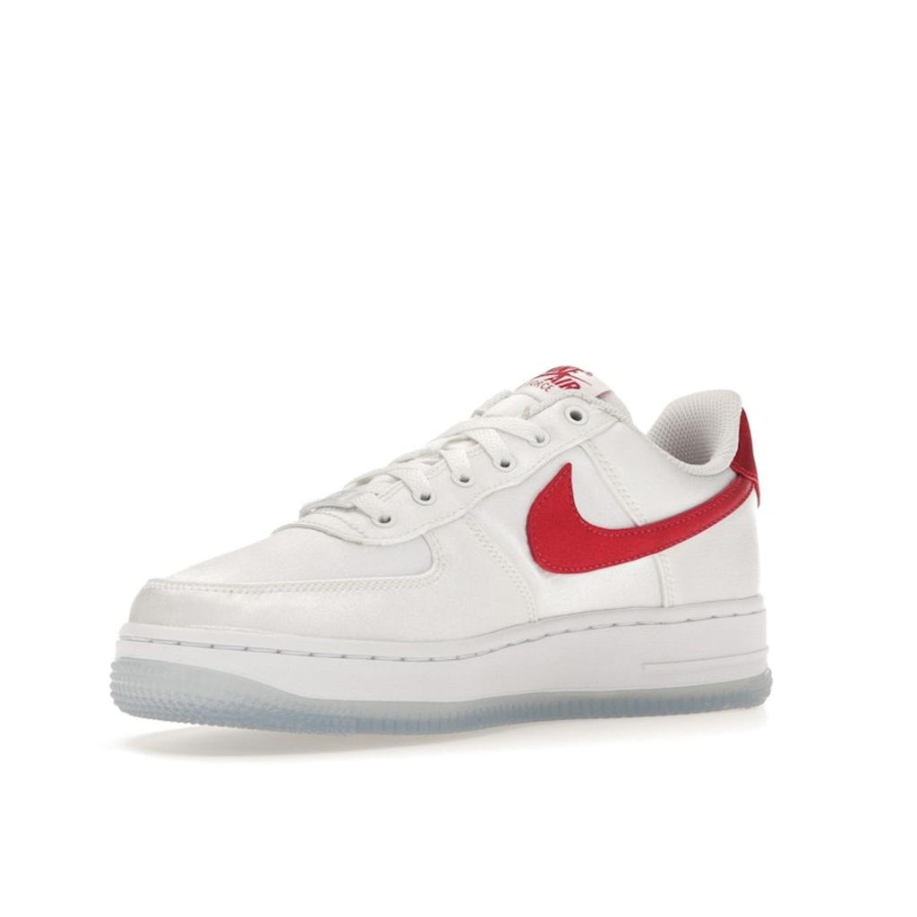 Nike Air Force 1 Low Satin - Белые красные женские кроссовки для спортзала DX6541-100