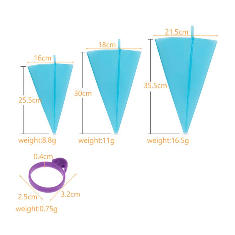 6 шт. кондитерских мешков многоразового использования силиконовые кондитерские насадки для глазури/глазури для самостоятельного профессионального украшения тортов