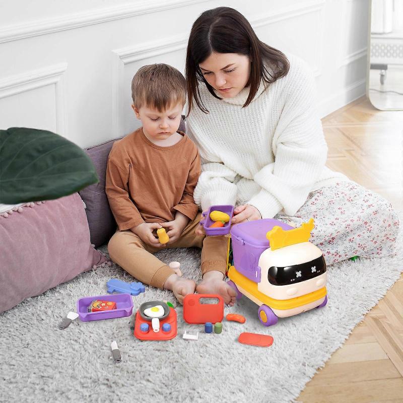 Play Kitchen Toys Kids Cooking Toys for Playing 1Set Violet Color